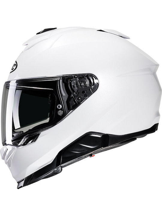 HJC i71 Semi Flat Pearl White Κράνος Μηχανής Full Face ECE 22.06 1700gr με Pinlock και Sunvisor