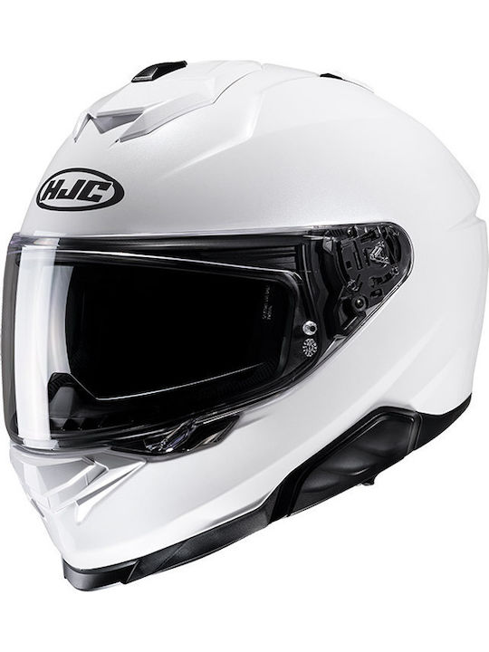 HJC i71 Semi Flat Pearl White Κράνος Μηχανής Full Face ECE 22.06 1700gr με Pinlock και Sunvisor