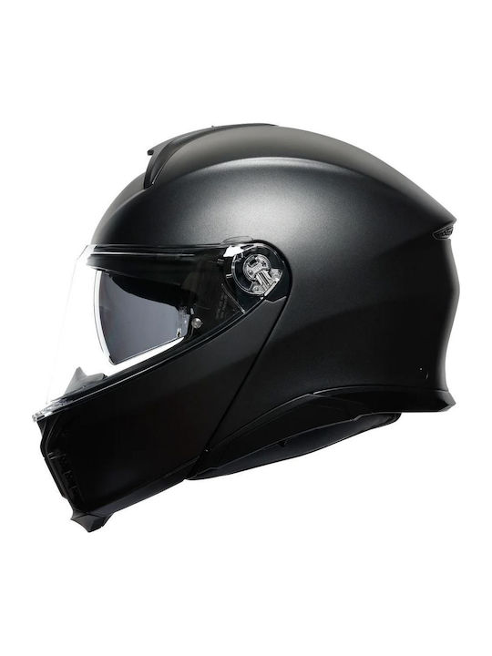 AGV Tourmodular Matt Black Motorcycle Helmet Flip-Up ECE 22.06 with Sun Visor