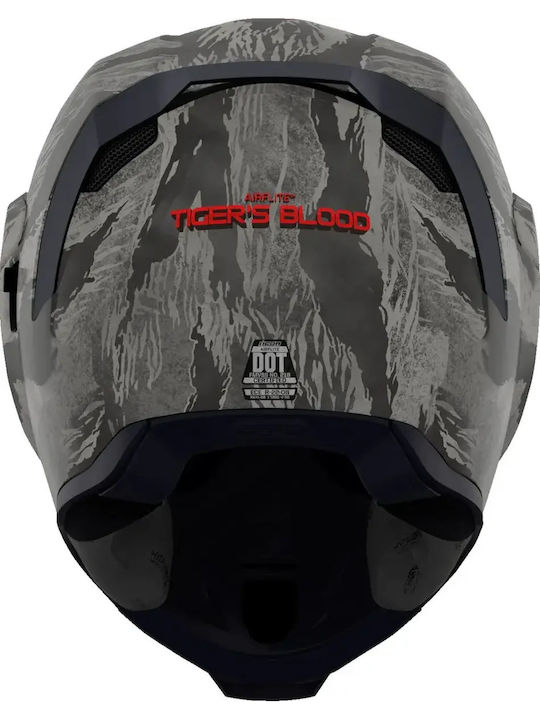 Icon Tiger's Blood Casca Moto Față Întreagă ECE 22.06 / DOT 1700gr
