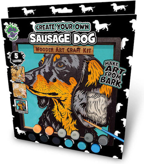 Splat Planet Ξύλινο Σετ Χειροτεχνίας "sausage Dog" 25x25cm