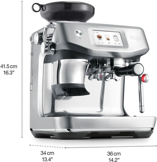 Sage Barista Touch Impress Automatic Espresso Machine 1700W 15bar Pressure for Cappuccino with Grinder Green