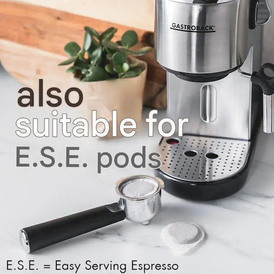 Gastroback 42716 Design Espresso Piccolo Mașină Espresso Putere 1400W Presiune 19bar Gri