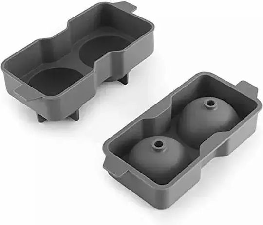 Novatex Ice Cube Mold Round Silicone 2 Slots with Lid Blue 04-181
