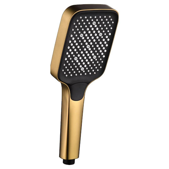 Handheld Showerhead Abs 3 Functions Imex Portland Mdp021/oc Matte Gold Pvd 12cm