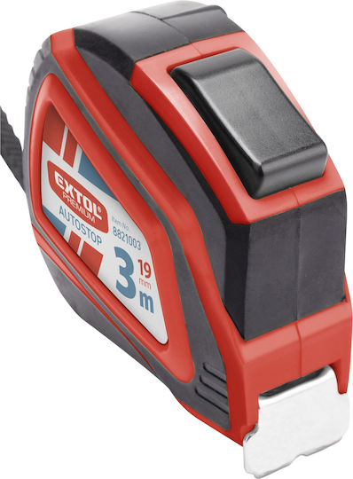Retractable Tape Measure 3m Extol Premium 8821003 Class Ii Accuracy Abs Rubber Case