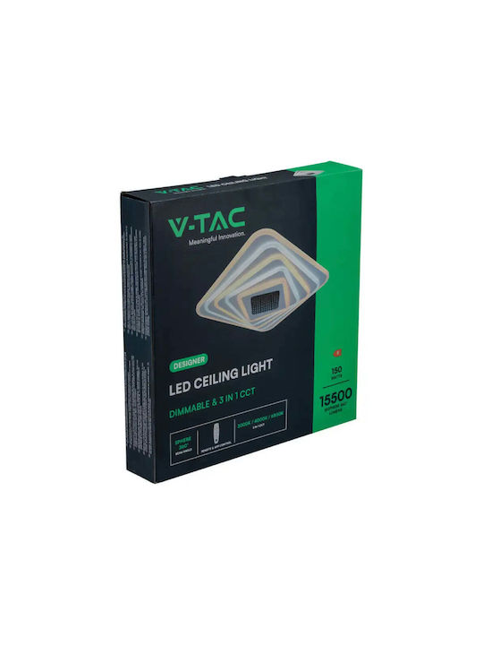 V-TAC Ceiling Mount Light 50cm White with Integrated LED and Remote Control