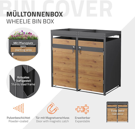2 240l 132x80x124 Cm Ml Design Gewerbliche Abfallbehälter