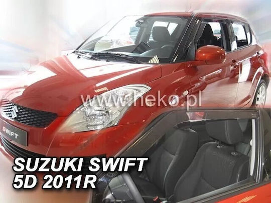 Heko Set of Windbreakers Front Car Dark Fime for Suzuki Swift 5D 2005-2010 2pcs