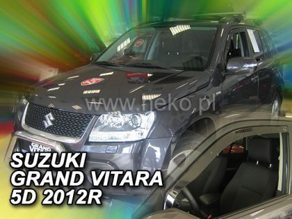 Heko Set of Windbreakers Front and Rear Car Dark Fime for Suzuki Grand Vitara 5D 2005 4pcs