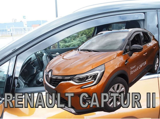 Heko Set of Windbreakers Front Car Dark Fime for Renault Captur 2pcs