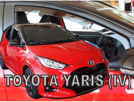 Heko Set of Windbreakers Front Car Dark Fime for Toyota Yaris 2pcs