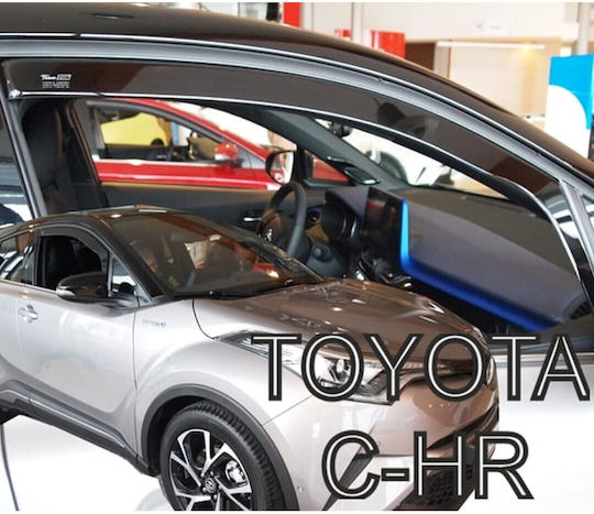 Heko Set of Windbreakers Front Car Dark Fime for Toyota C-HR 2pcs
