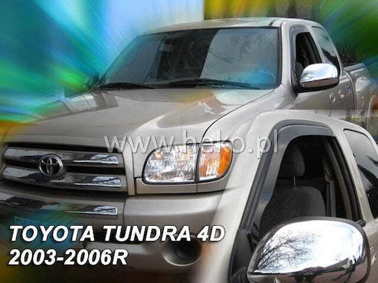 Heko Set of Windbreakers Front Car Dark Fime for Toyota Tundra 2pcs