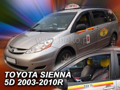 Heko Set of Windbreakers Front Car Dark Fime for Toyota Sienna 2pcs
