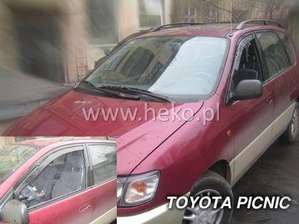 Heko Set of Windbreakers Front Car Dark Fime for Toyota Picnic 2pcs