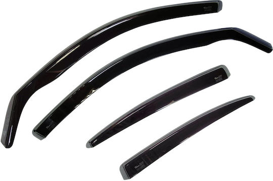 Heko Set of Windbreakers Front and Rear Car Dark Fime for Peugeot 301 4pcs