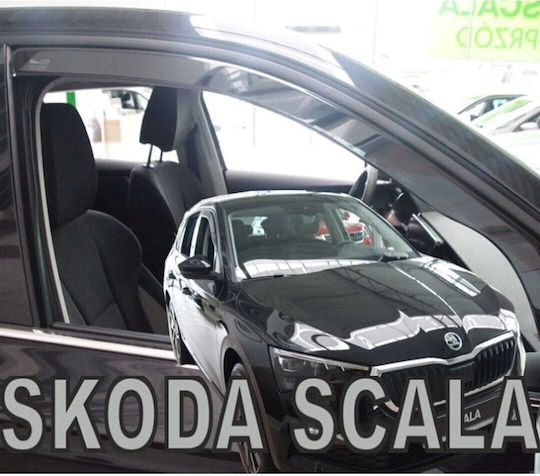Heko Set of Windbreakers Front Car Dark Fime for Skoda Scala 2pcs