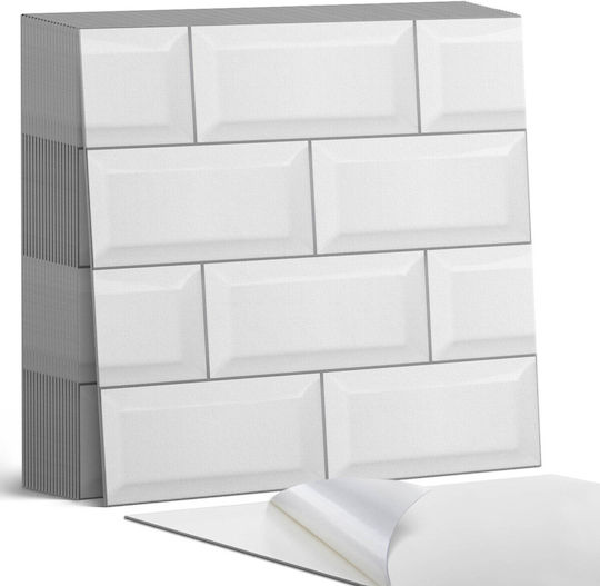 Vinyl Tile Set Brick Pattern Print 20x20x20 Cm