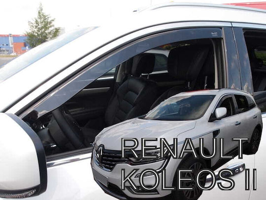 Heko Set of Windbreakers Front Car Dark Fime for Renault Koleos 2pcs