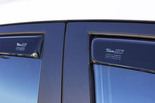 Heko Set of Windbreakers Front and Rear Car Dark Fime for Suzuki Wagon R+ 4pcs