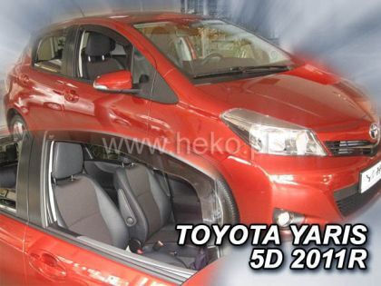 Heko Set of Windbreakers Front Car Dark Fime for Toyota Yaris 5D 2005 2pcs