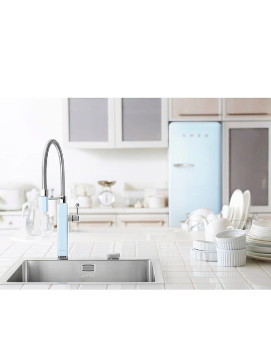 Smeg Mdf50pb Μπαταρία Κουζίνας Πάγκου Εύκαμπτη Μπλε