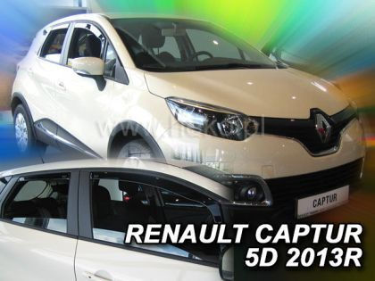 Heko Set of Windbreakers Front and Rear Car Dark Fime for Renault Captur 4pcs