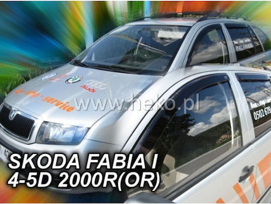 Heko Set of Windbreakers Front Car Dark Fime for Skoda Fabia 2pcs