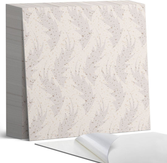 Set Of Vinyl Tiles Kitchen Pattern Leaf Shape Background 20x20x20 Cm