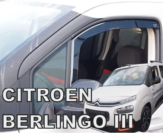 Heko Satz Windabweiser Vordere Dark Fime für Peugeot Partner / Rifter Opel Kombi Citroen Berlingo 2Stück