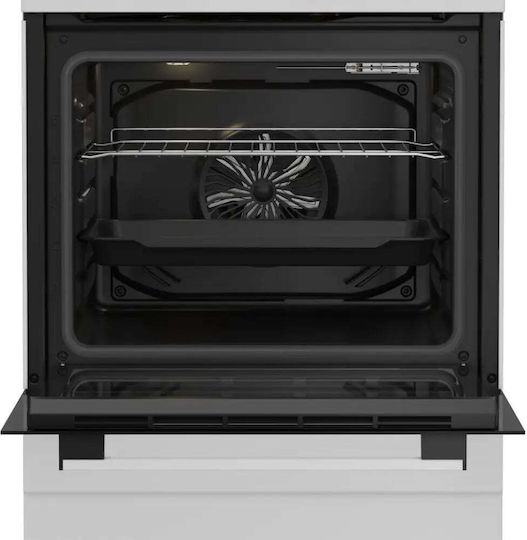 Indesit Κουζίνα 66lt με Εμαγιέ Εστίες Π60εκ. Λευκή