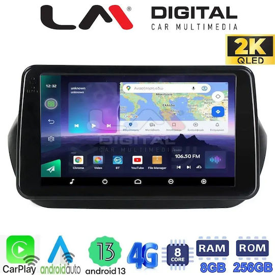 LM Digital Car Audio System for Peugeot Bipper Fiat Fiorino Citroen Nemo 2008> (Bluetooth/USB/WiFi/GPS/Apple-Carplay/Android-Auto)