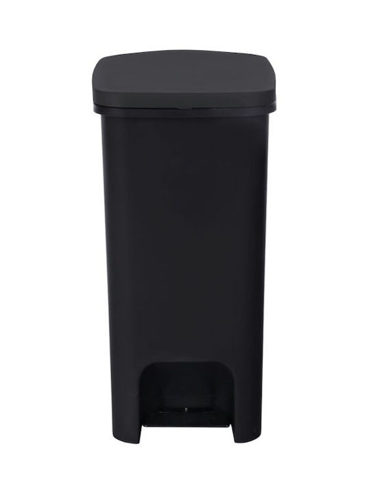 Homeplast Plastic Waste Bin with Pedal Black 52lt