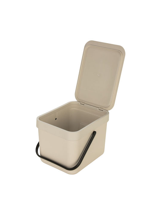 Brabantia Sort & Go Waste Bin Plastic Beige 6L