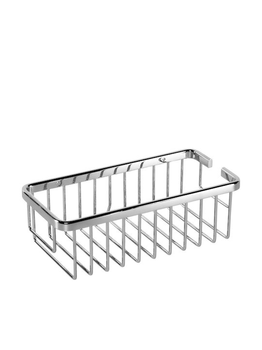 Tesa Wall Mounted Bathroom Shelf Metallic Silver