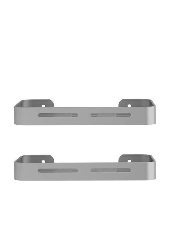 Shelf Udear * 8865-29 Стенна Етажерка за Баня с 4 Рафтове 30x13x4.5cm Сребриста