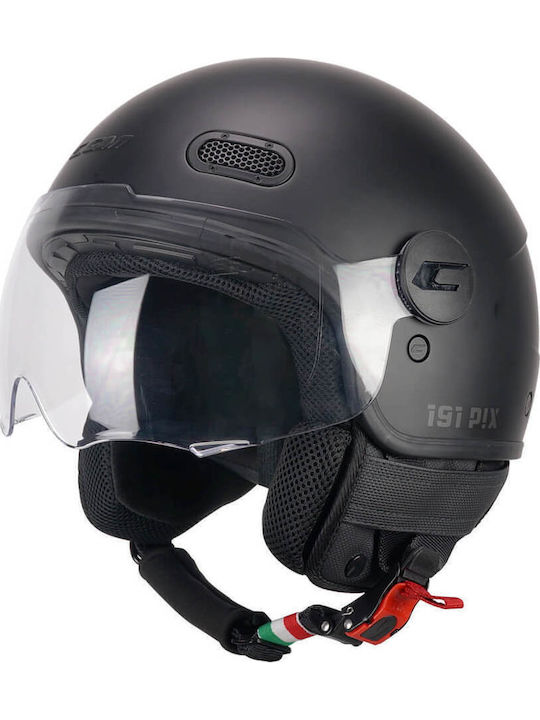 CGM 191A Pix Mono Black Matt Κράνος Μηχανής Jet ECE 22.06 1050gr