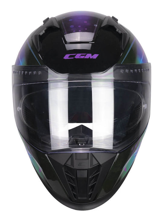 CGM Blast Jelly 311S Black/Violet Motorcycle Helmet Full Face ECE 22.06 1550gr with Pinlock and Sunvisor