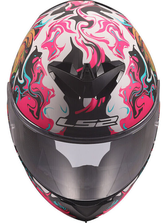 LS2 FF820 Rapid III Cyberg Matt Purple/Cyan Мотоциклетна каска Full Face ECE 22.06 1350гр