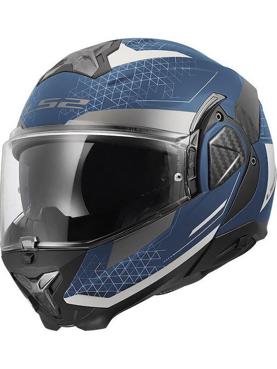 LS2 Advant II Astral Matt Navy Blue Мотоциклетна каска Флип ъп ECE 22.06 1750гр с Sunvisor