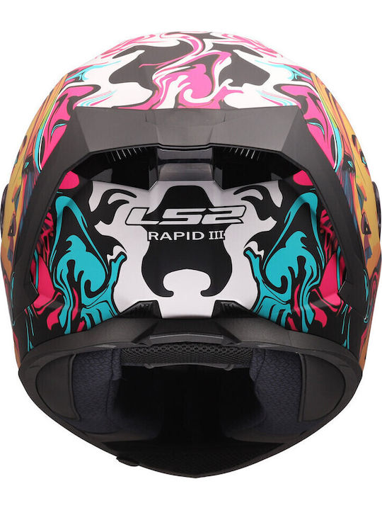 LS2 FF820 Rapid III Cyberg Matt Purple/Cyan Мотоциклетна каска Full Face ECE 22.06 1350гр