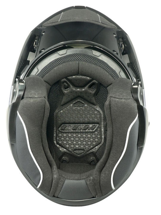 CGM C-Max 569A Black Matt Motorcycle Helmet Flip-Up ECE 22.06 1600gr with Sun Visor