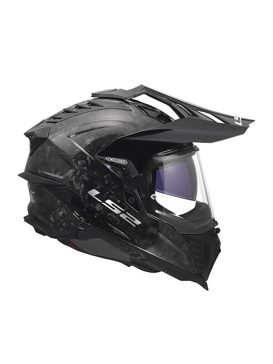 LS2 MX701 C Explorer Carbon Forge Motorradhelm On-Off DOT / ECE 22.05 Gewicht (+/-50 gr) mit Pinlock und Sonnenvisier