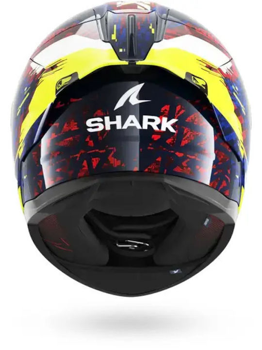 Shark Skwal CUP Speed-VIB Blue Red Yellow Motorcycle Helmet Full Face ECE 22.06 1570gr with Pinlock and Sun Visor