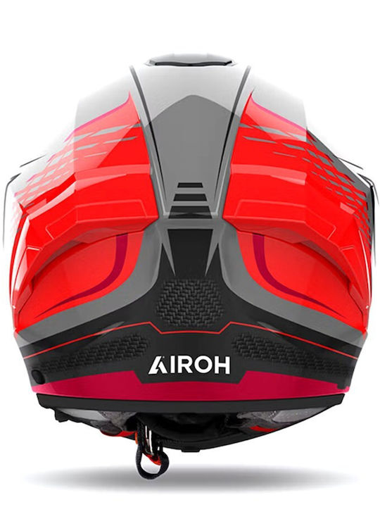 Airoh Matryx Rocket Red Fluo Gloss Мотоциклетна каска Full Face ECE 22.06 1500гр с Sunvisor