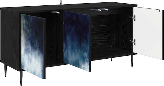 TV-Ständer Raalte Schwarz Drossel M102xP33xH51cm