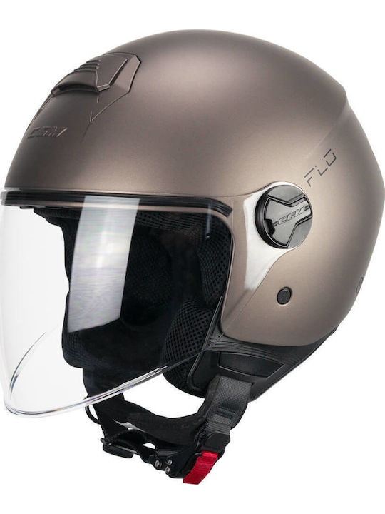 CGM 167S Flo Mono Tortora Motorradhelm Jet ECE 22.06 1050gr