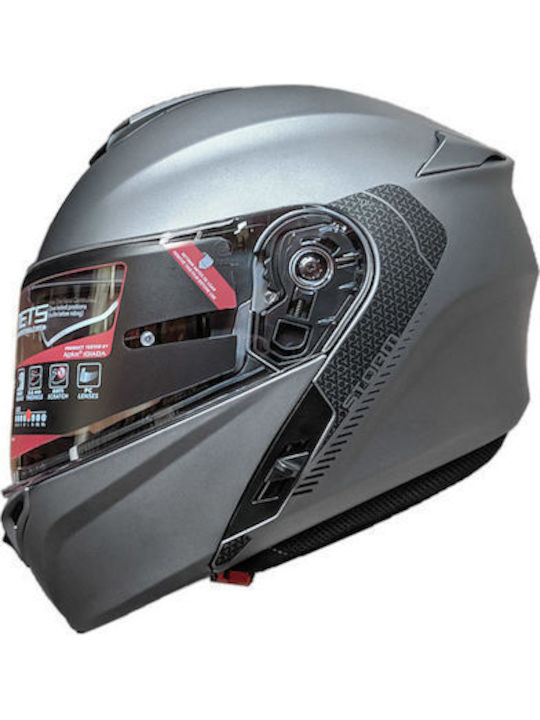 MT Storm SV Titanium Matt Motorcycle Helmet Flip-Up ECE 22.05