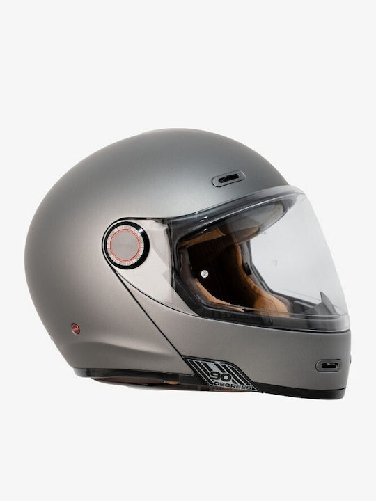 ByCity 90 Degrees Matt Gray Motorcycle Helmet Full Face ECE 22.06